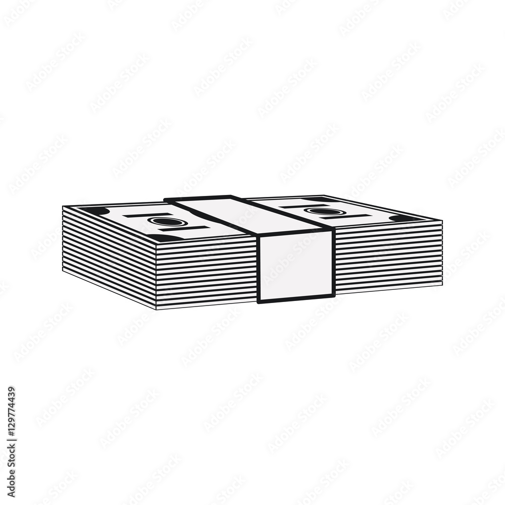 Bills icon. Money financial item commerce market and buy theme. Isolated design. Vector illustration Bills icon. Money financial item commerce market and buy theme. Isolated design. Vector illustration