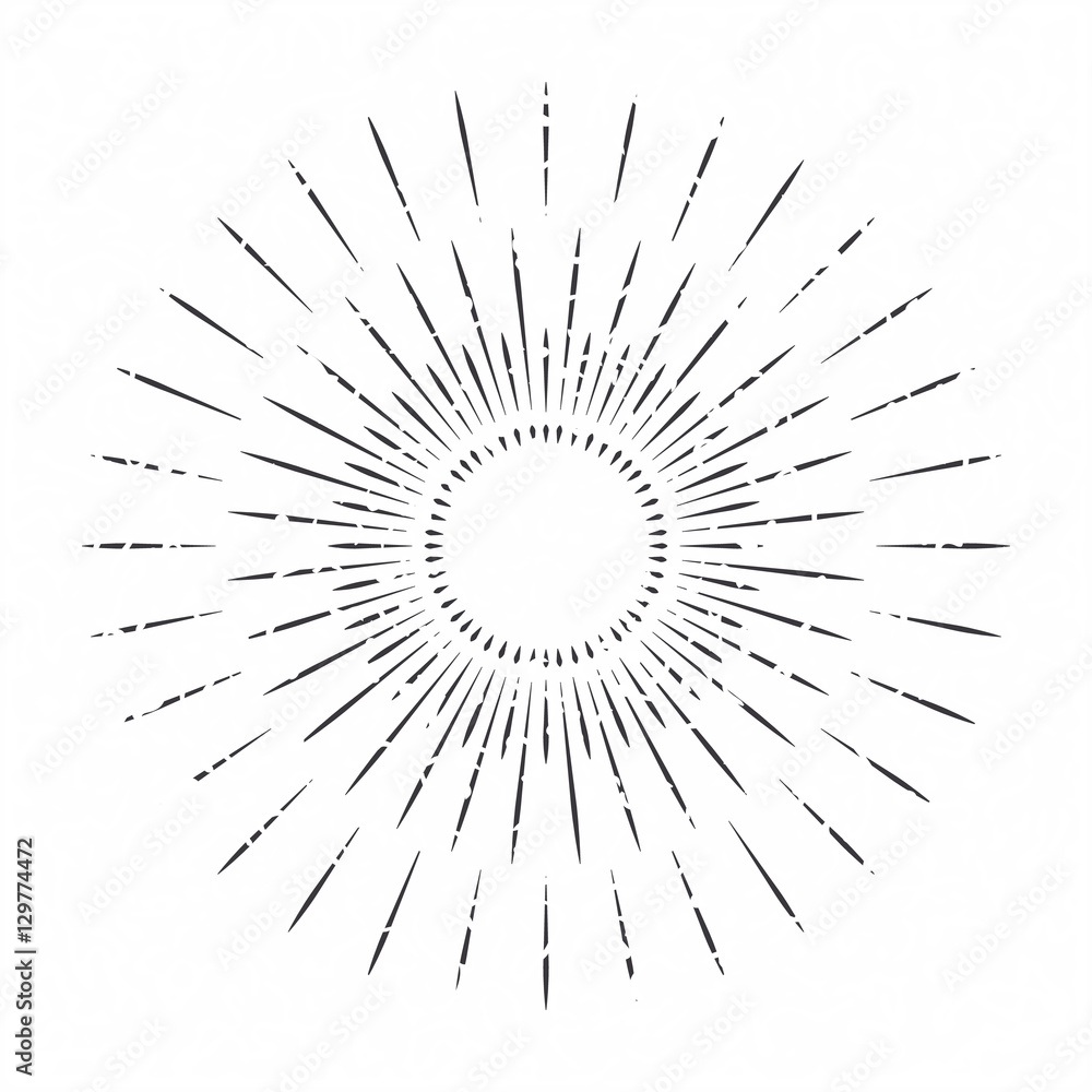 Abstract ray of the sun decoration element Abstract ray of the sun decoration element