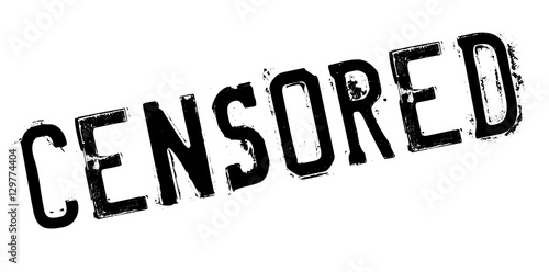 Censored rubber stamp. Grunge design with dust scratches. Effects can be easily removed for a clean, crisp look. Color is easily changed.