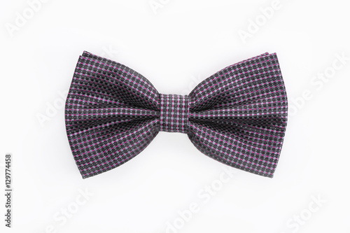 Color bow tie isolated on white background