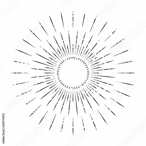 Abstract ray of the sun decoration element