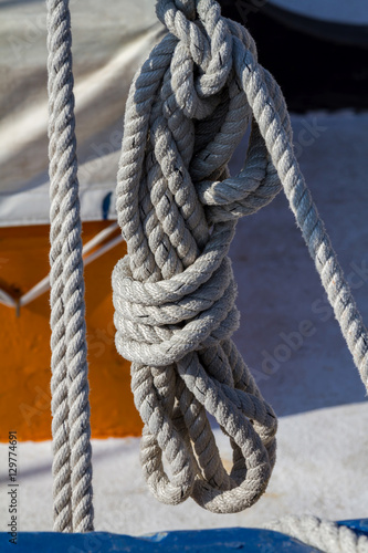 Detail of a ship's rigging
