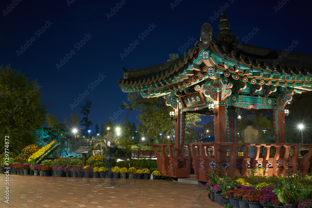 nightview of korean traditional architecture