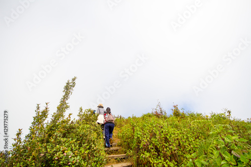 Hikking on mountain © Golden House Images