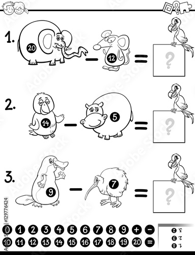 subtraction game for coloring