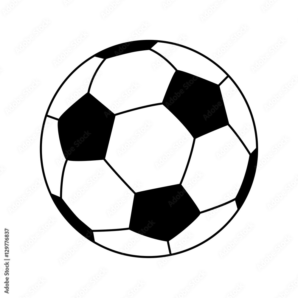 Soccer ball flat monochrome icon Soccer ball flat monochrome icon