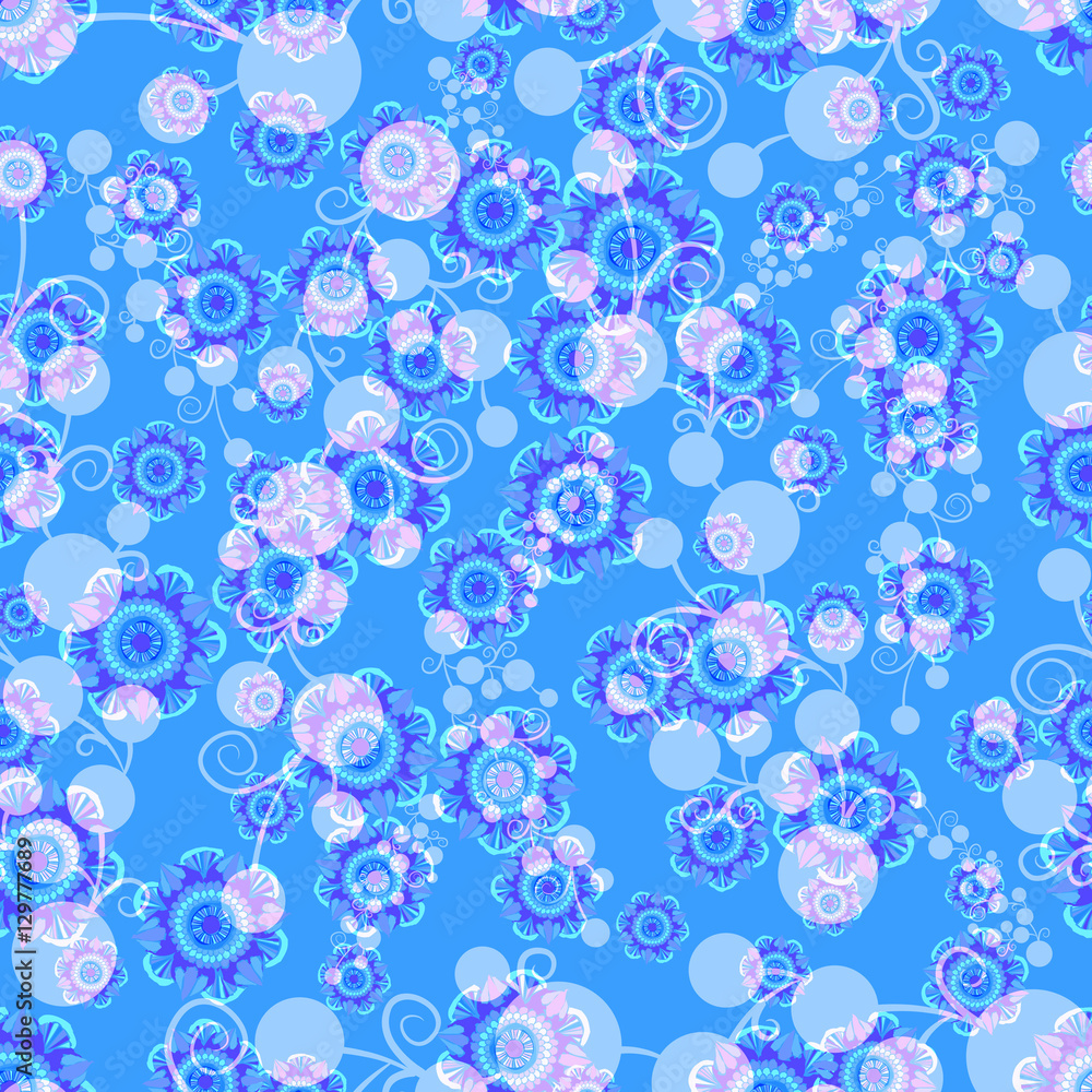 Seamless repeating floral pattern.Vector