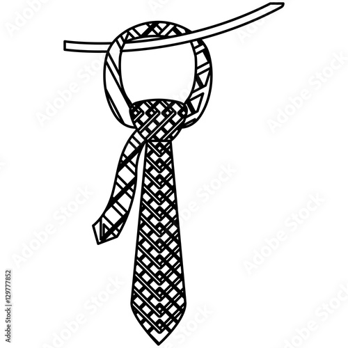 Necktie icon. Cloth fashion style wear and shop theme. Isolated design. Vector illustration