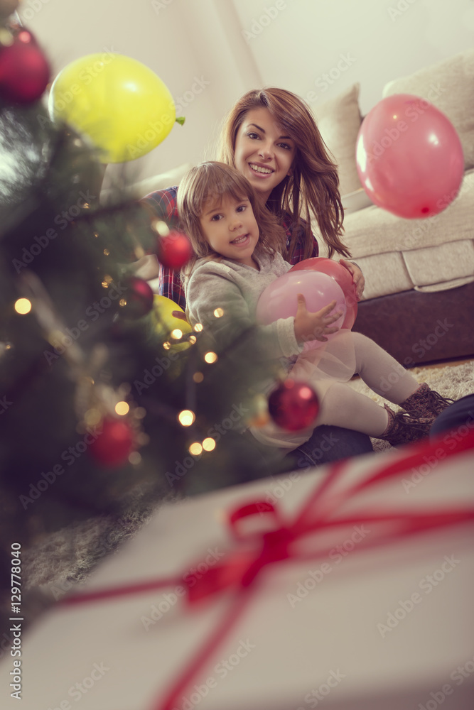 Naklejka premium Winter holidays joy