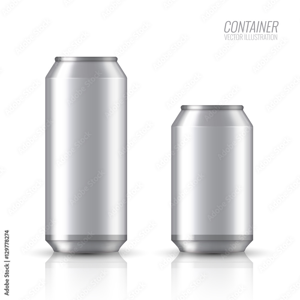 Aluminium bank. Mock up vector illustration. Aluminium bank. Mock up vector illustration.