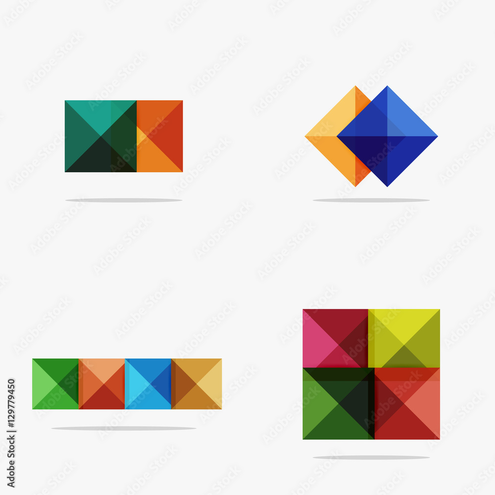 Vector blank abstract squares background