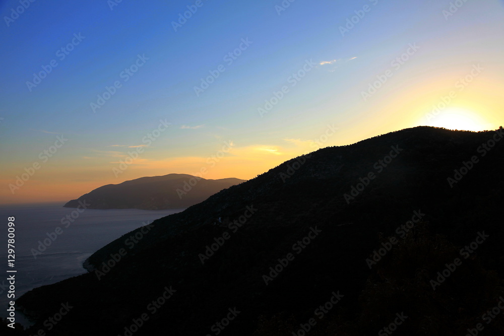 Sunset on the islsand of Alonissos,Greece