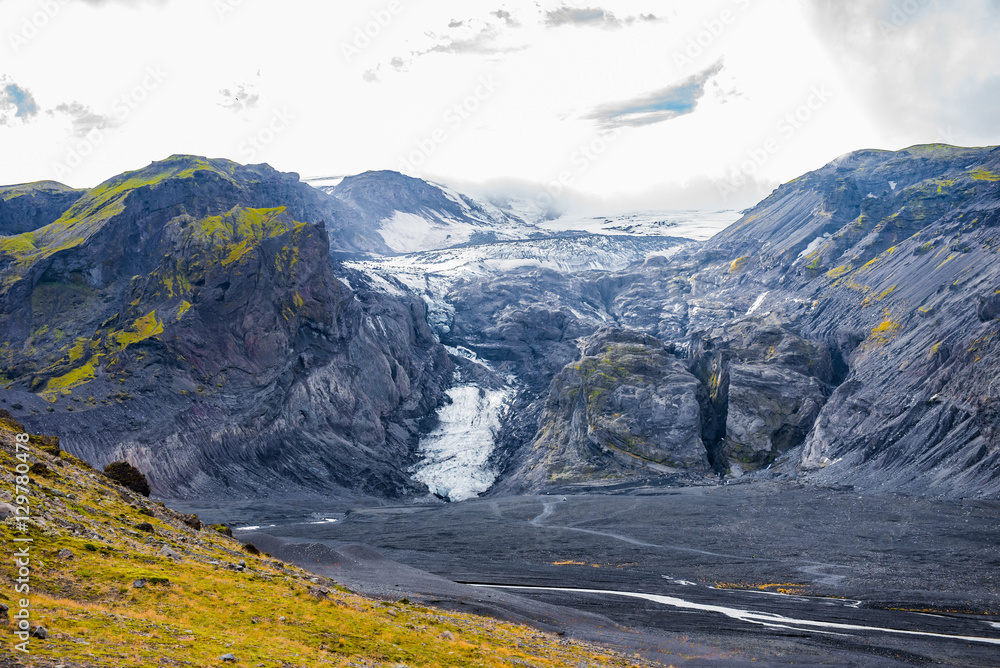 Panorama of Eyjafjallajokull, which erupted in 2010, Iceland Panorama of Eyjafjallajokull, which erupted in 2010, Iceland