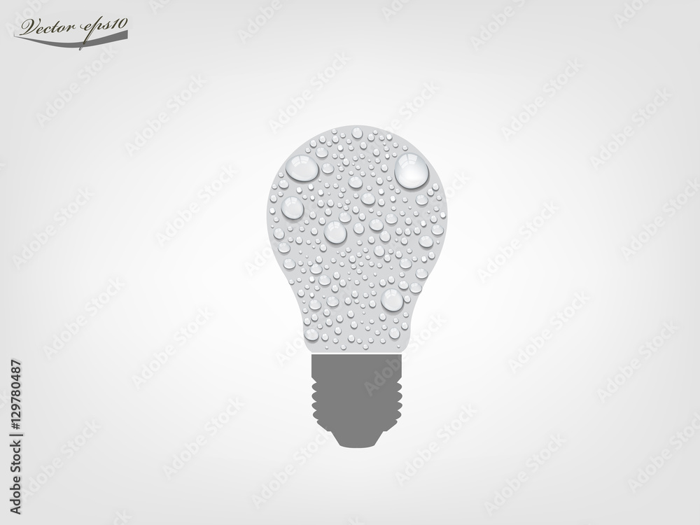 light bulb from transparent water drop vector, clean efficient appliance equipment design concept
light bulb from transparent water drop vector, clean efficient appliance equipment design concept