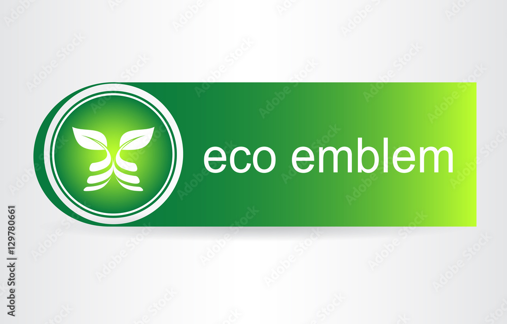 Green leaves. Eco icon. Green leaves. Eco icon.