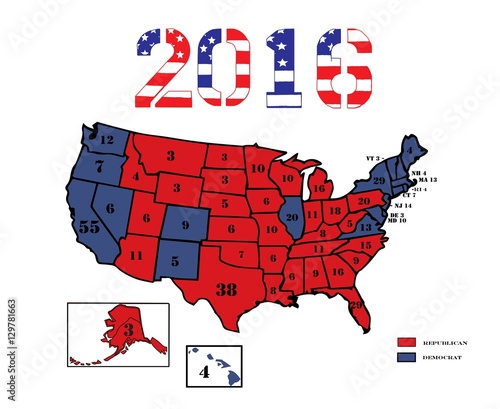 US Presidential Electoral Maps 2016 results.