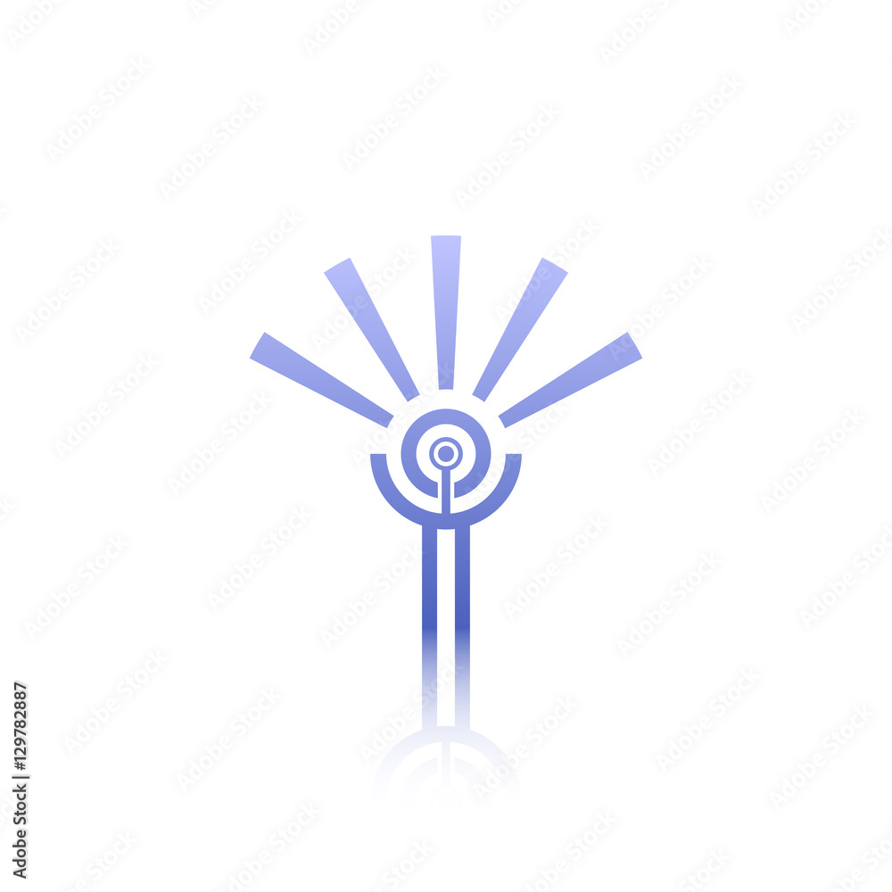 Abstract technology icon. Technology futuristic element. Signal icon. Abstract technology icon. Technology futuristic element. Signal icon.