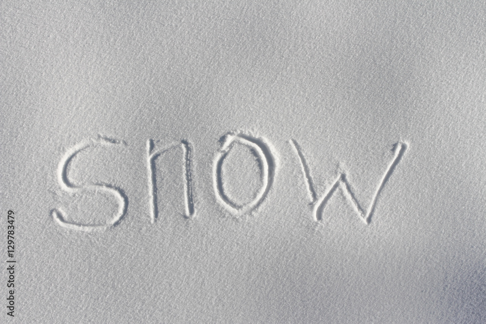 Fototapeta premium Snow written in snow