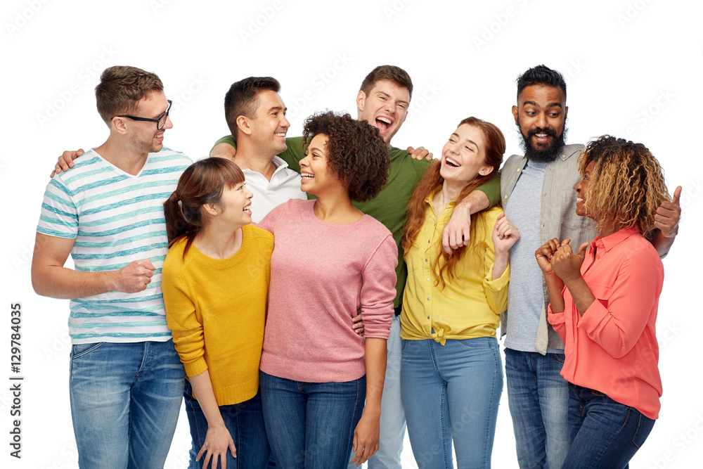 international group of happy laughing people international group of happy laughing people