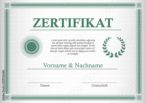 Zertifikat im Retro-Design