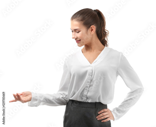 Young beautiful businesswom...