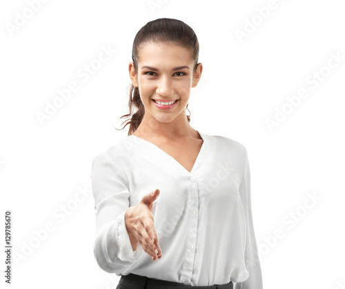 Young beautiful businesswom...