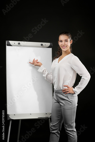 Young beautiful businesswom...