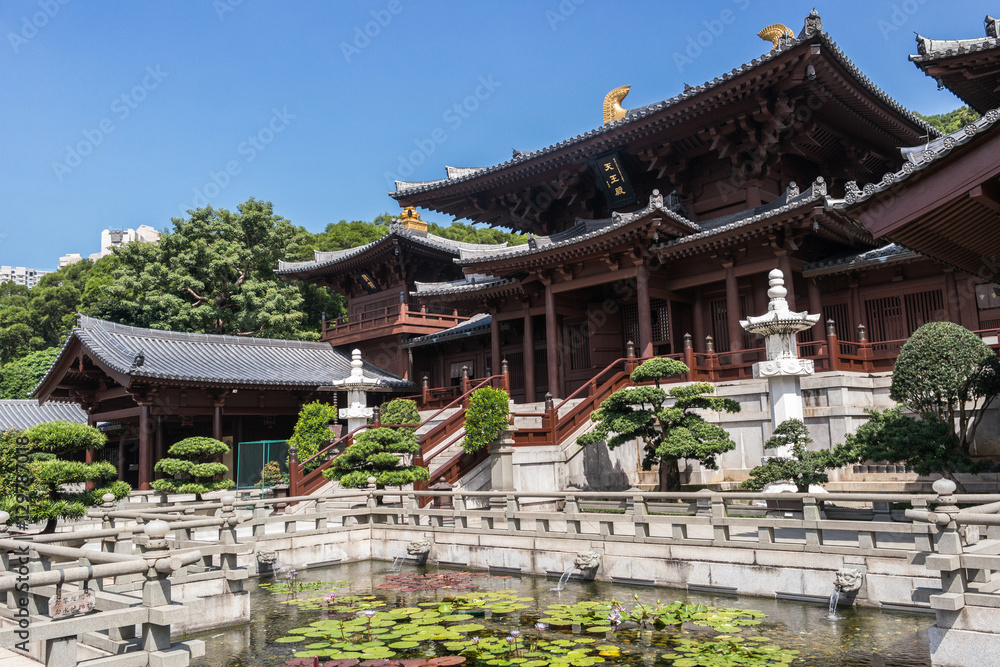 Chi Lin Nunnery in Diamond Hill District of Hong Kong, China.