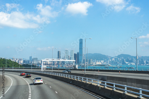 Wallpaper Mural View of Hong Kong from the Stonecutters bridge Torontodigital.ca