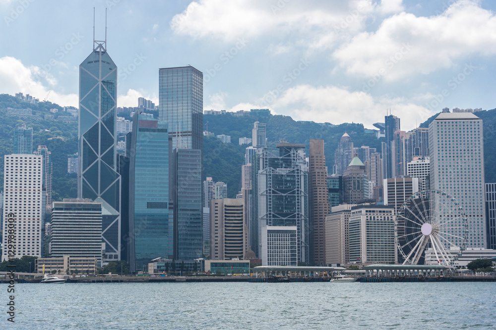 Fototapeta premium Port Wiktorii w Hongkongu