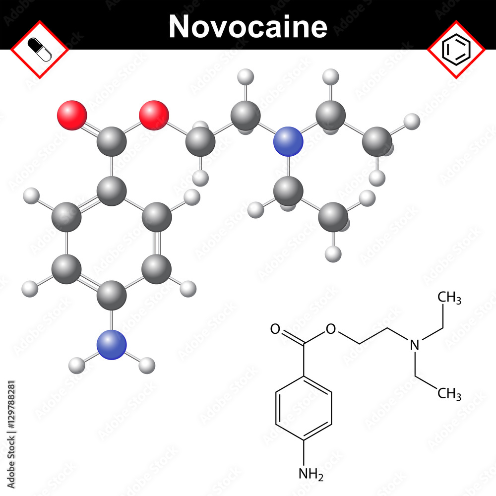 Novocaine local anesthetic drug Stock Vector Adobe Stock