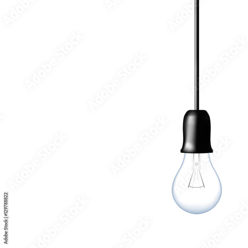 Vector Light bulb isolated. Realistic style lamp.