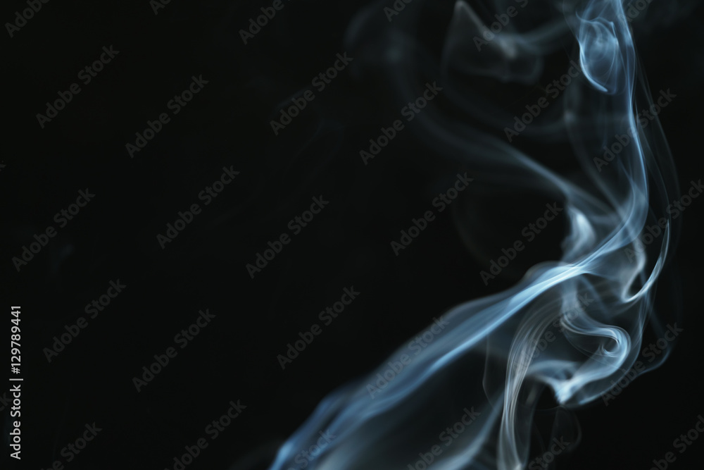 real blue smoke over black background, abstract backdrop real blue smoke over black background, abstract backdrop