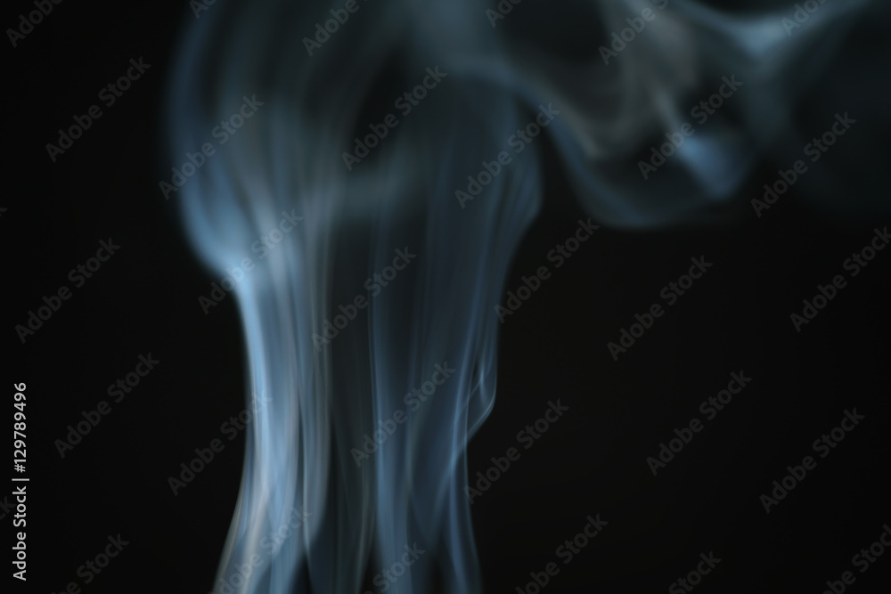 real blue smoke over black background, abstract backdrop real blue smoke over black background, abstract backdrop