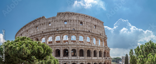 Colosseum amphitheater in Rome, panorama