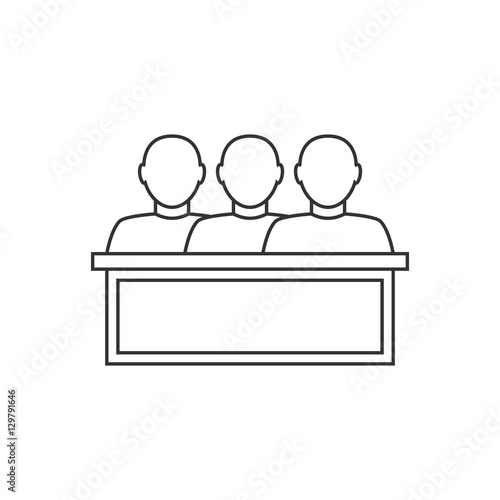 Jury thin line icon