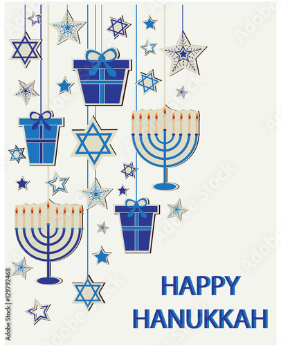 Happy Hanukkah card or background.