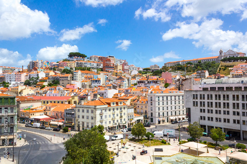 Panorama über Lissabon. Die Hauptstadt von Portugal im Sommer.