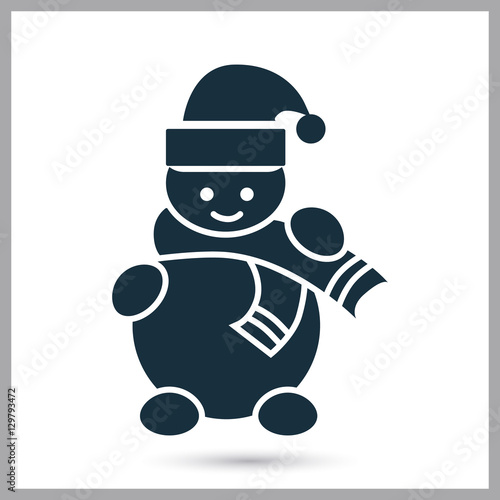 Snowman icon. Simple design for web and mobile