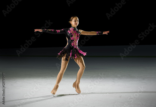 Young girl figure skater