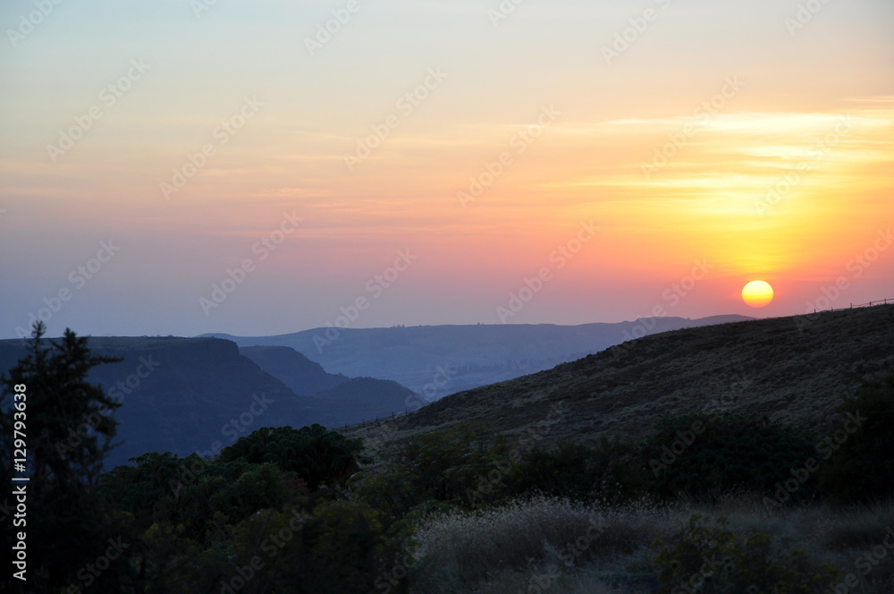 sunset in Ethiopia Africa