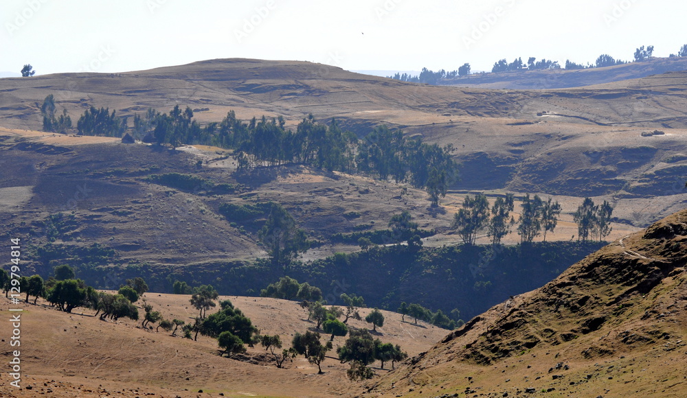 Ethiopian landscape with mountains