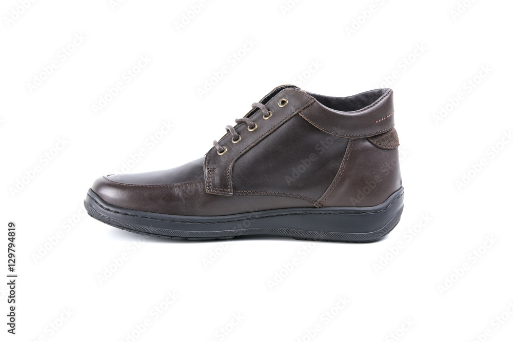 hoe brown leather on white background hoe brown leather on white background