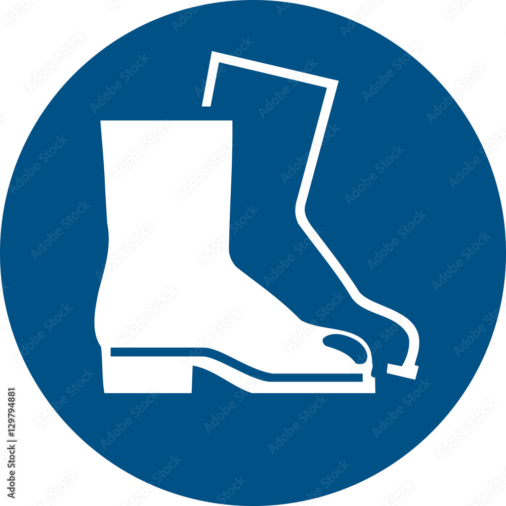ISO 7010 M008 Wear safety footwear - obrazy, fototapety, plakaty 