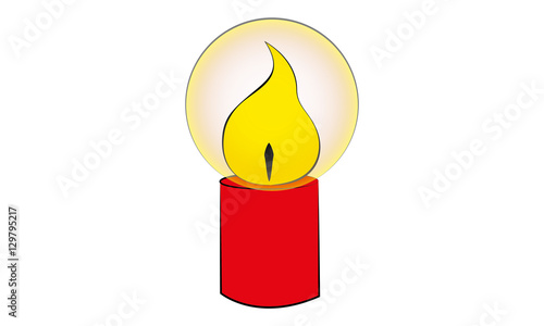 Kerze mit Flamme