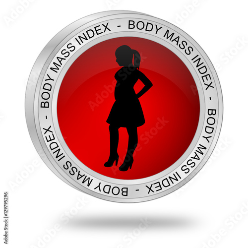 Body Mass Index Button - 3D illustration