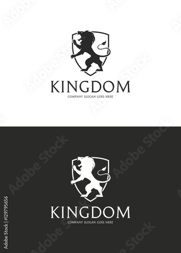 Kingdom logo. Lion shield logotype Free Download Kingdom logo. Lion shield logotype - GFXLoad