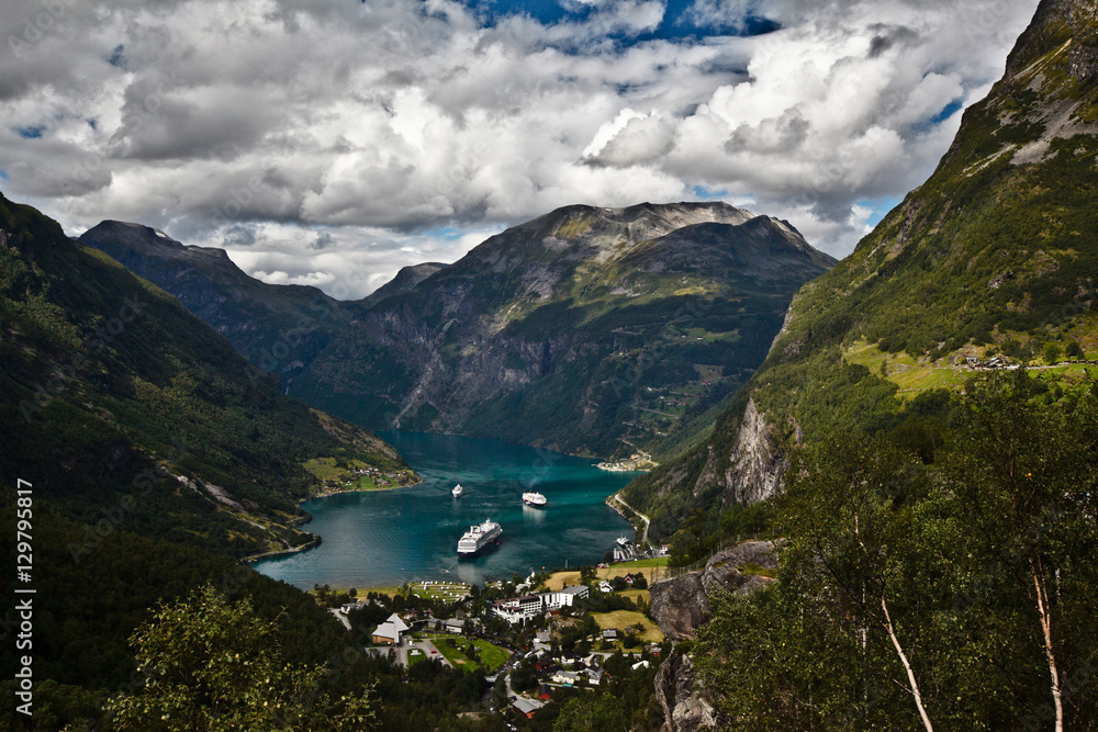Geiranger fjord view
