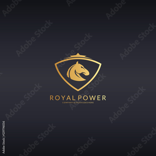 Royal Power. Horse logotype 