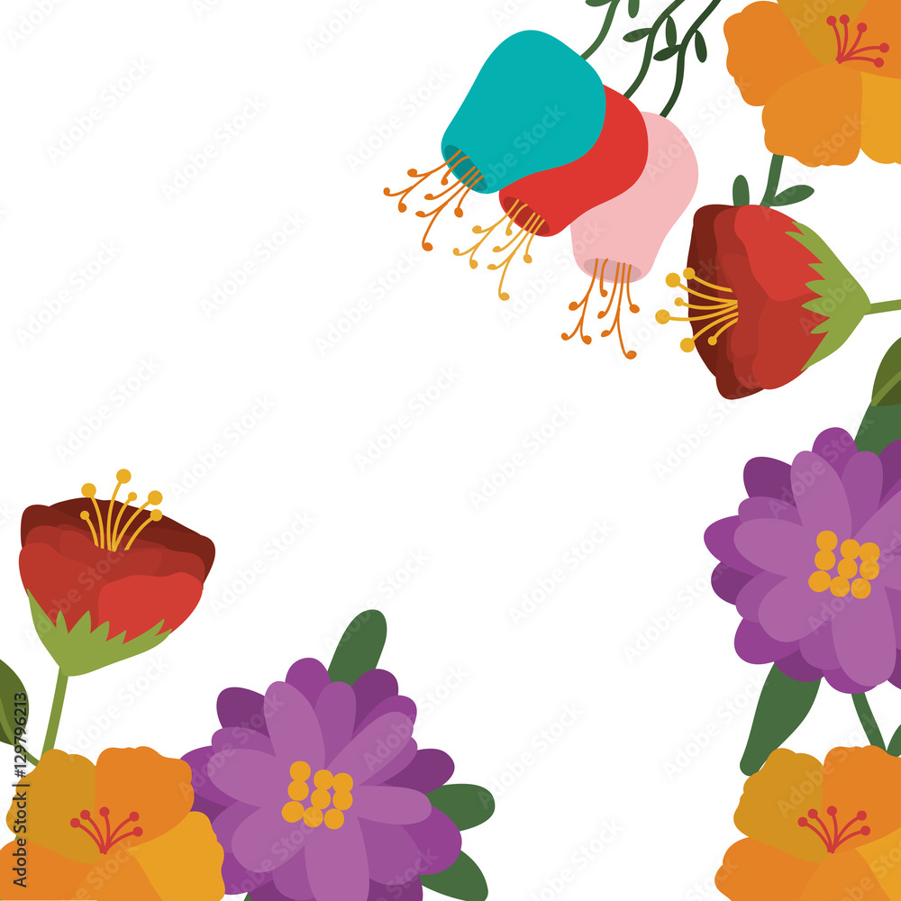Obraz premium Flowers icon. Decoration garden ornament and nature theme. Isolated design. Vector illustration